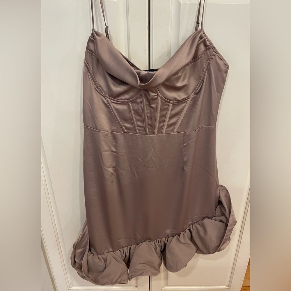 PrettyLittleThing brand new with tags mauve corset dress size 12
